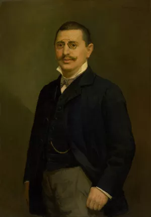 Portrait of Pavel Halmi by Elemir Halasz-Hradil Oil Painting