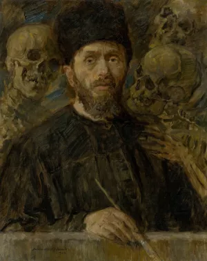 Self portrait by Elemir Halasz-Hradil Oil Painting