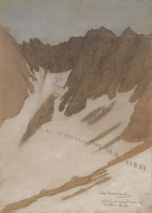 To the mountains by Elemir Halasz-Hradil Oil Painting