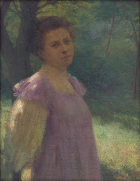 Under a Tree  by Elemir Halasz-Hradil - Hand-Painted Oil Painting Reproduction