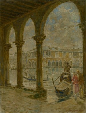 Venice by Elemir Halasz-Hradil Oil Painting