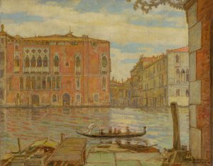 Venice by Elemir Halasz-Hradil Oil Painting