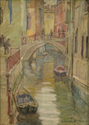 Venice by Elemir Halasz-Hradil Oil Painting