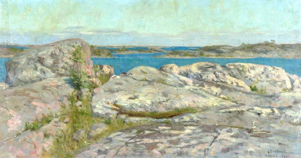 Main Product Photo of Rocks in the Sun  Painting by Elias Erdtman