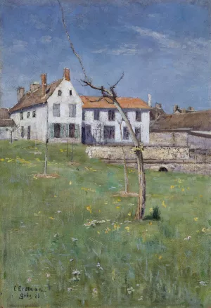 The Laurent Boarding House, Grez-sur-Loing Oil painting by Elias Erdtman