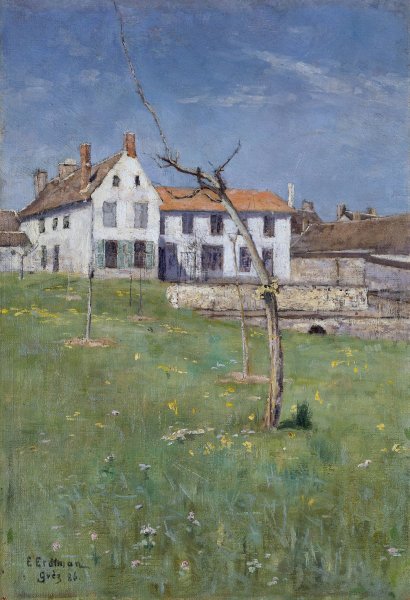 Main Product Photo of The Laurent Boarding House, Grez-sur-Loing  Painting by Elias Erdtman