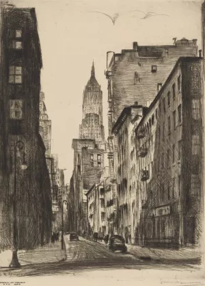 NYC Street Scene by Elias Grossman NYC Street Scene by Elias Grossman Oil Painting