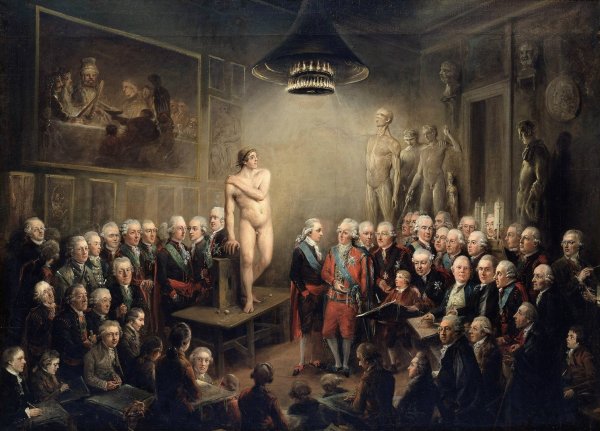 Main Product Photo of Gustav III's visit to the Royal Academy of Arts  Painting by Elias Martin