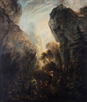 John the Baptist Preaching by Elias Martin Oil Painting