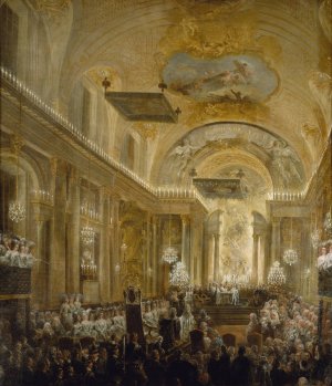 The Baptism of the Duke of Smaland. Till Grh 1965, nr 3060 by Elias Martin Oil Painting