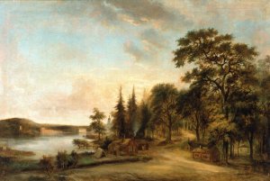 The Waffle-Baker's Shop at Djurgarden by Elias Martin Oil Painting