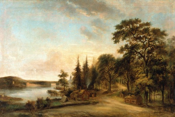 Main Product Photo of The Waffle-Baker's Shop at Djurgarden Painting by Elias Martin