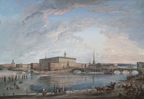 Main Product Photo of View of Stockholm III Painting by Elias Martin