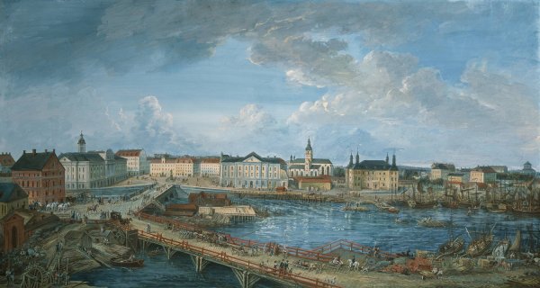 Main Product Photo of View of Stockholm V Painting by Elias Martin