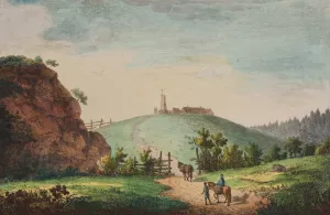 Kong Olufs Stotte i Waerdalen Oil painting by Elias Meyer