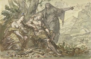Hercules op de tweesprong by Elias Van Nijmegen Oil Painting