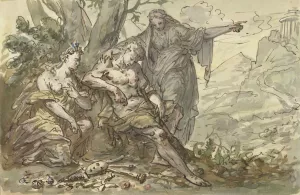 Hercules op de tweesprong by Elias Van Nijmegen Oil Painting