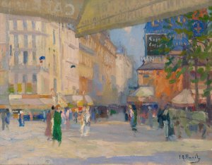Rue De Paris by Elie Anatole Pavil Oil Painting