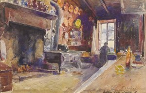 Interior Brenton A Carenton by Elie Anatole Pavis Oil Painting