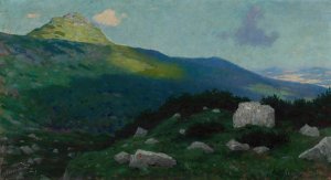 Submontane landscape - Kopa Magury in Zakopane Oil painting by Eligiusz Niewiadomski