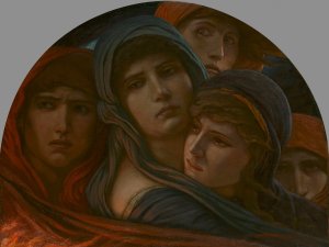 A Glimpse into Hell, or Fear by Elihu Vedder Oil Painting