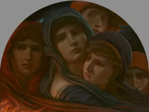 A Glimpse into Hell, or Fear by Elihu Vedder Oil Painting