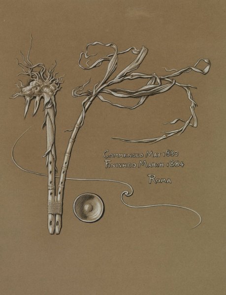 Main Product Photo of Artist's Signature  Painting by Elihu Vedder