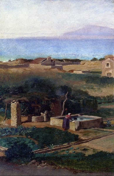 Main Product Photo of Bordighera, Italy Painting by Elihu Vedder