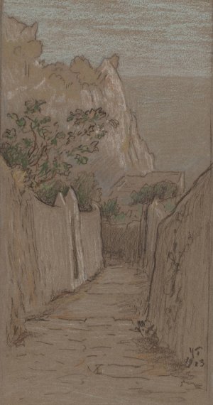 Capri by Elihu Vedder Oil Painting