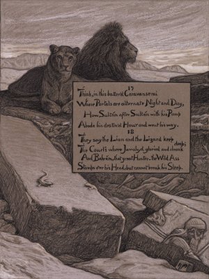 Courts of Jamshyd by Elihu Vedder Oil Painting