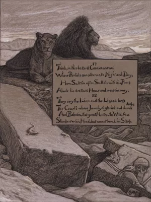 Courts of Jamshyd Oil painting by Elihu Vedder