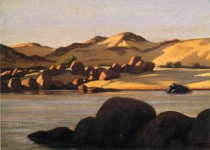 Egyptian Nile by Elihu Vedder Oil Painting