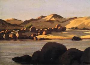 Egyptian Nile by Elihu Vedder - Oil Painting Reproduction