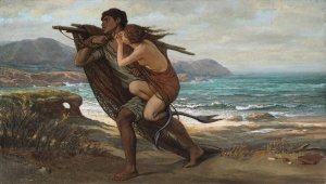 Fisherman And Mermaid by Elihu Vedder Oil Painting