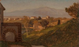 Roman Campagna by Elihu Vedder Oil Painting