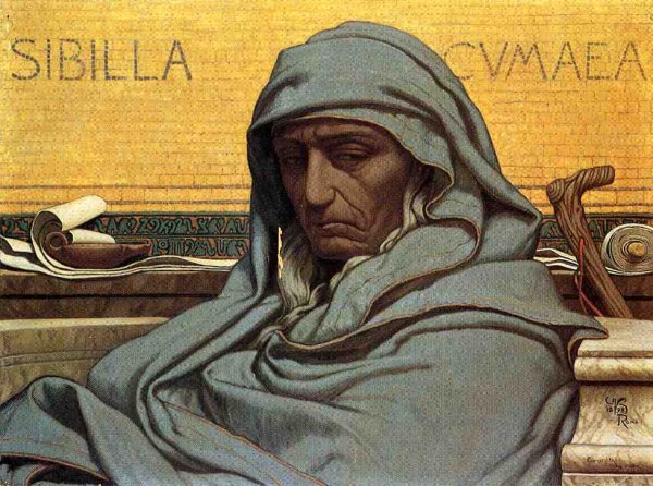 Main Product Photo of Sibilia Cumaea Painting by Elihu Vedder
