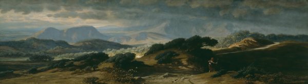 Storm in Umbria  by Elihu Vedder - Hand-Painted Oil Painting Reproduction