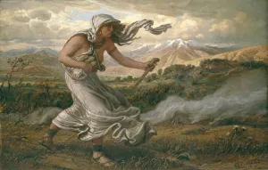 The Cumaean Sibyl by Elihu Vedder Oil Painting