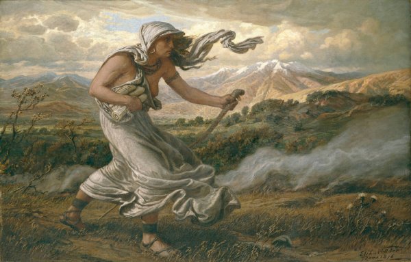 The Cumaean Sibyl  by Elihu Vedder - Hand-Painted Oil Painting Reproduction
