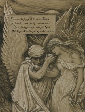 The Cup of Death by Elihu Vedder Oil Painting