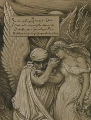 The Cup of Death by Elihu Vedder Oil Painting