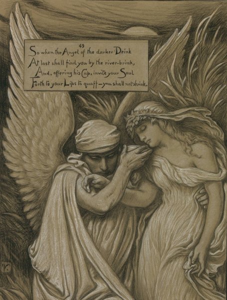 The Cup of Death  by Elihu Vedder - Hand-Painted Oil Painting Reproduction