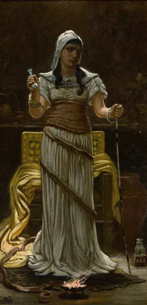 The Etruscan Sorceress by Elihu Vedder Oil Painting