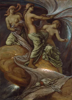 The Fates Gathering in The Stars by Elihu Vedder Oil Painting