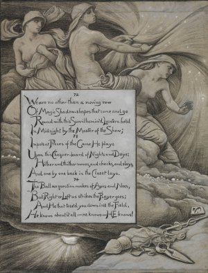 The Fates Gathering in the Stars by Elihu Vedder Oil Painting