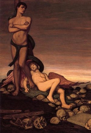 The Last Man by Elihu Vedder Oil Painting
