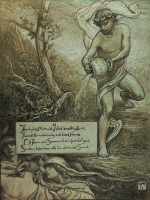 The Mighty Mahmud by Elihu Vedder Oil Painting