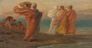The Music Party by Elihu Vedder Oil Painting