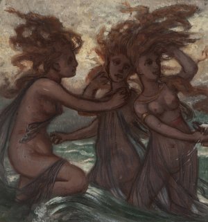 The Phorcydes by Elihu Vedder Oil Painting