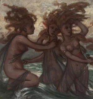 The Phorcydes by Elihu Vedder Oil Painting